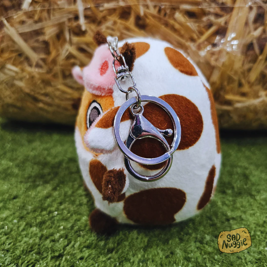 Cow Mini Sad Nuggie Keychain - Image 4