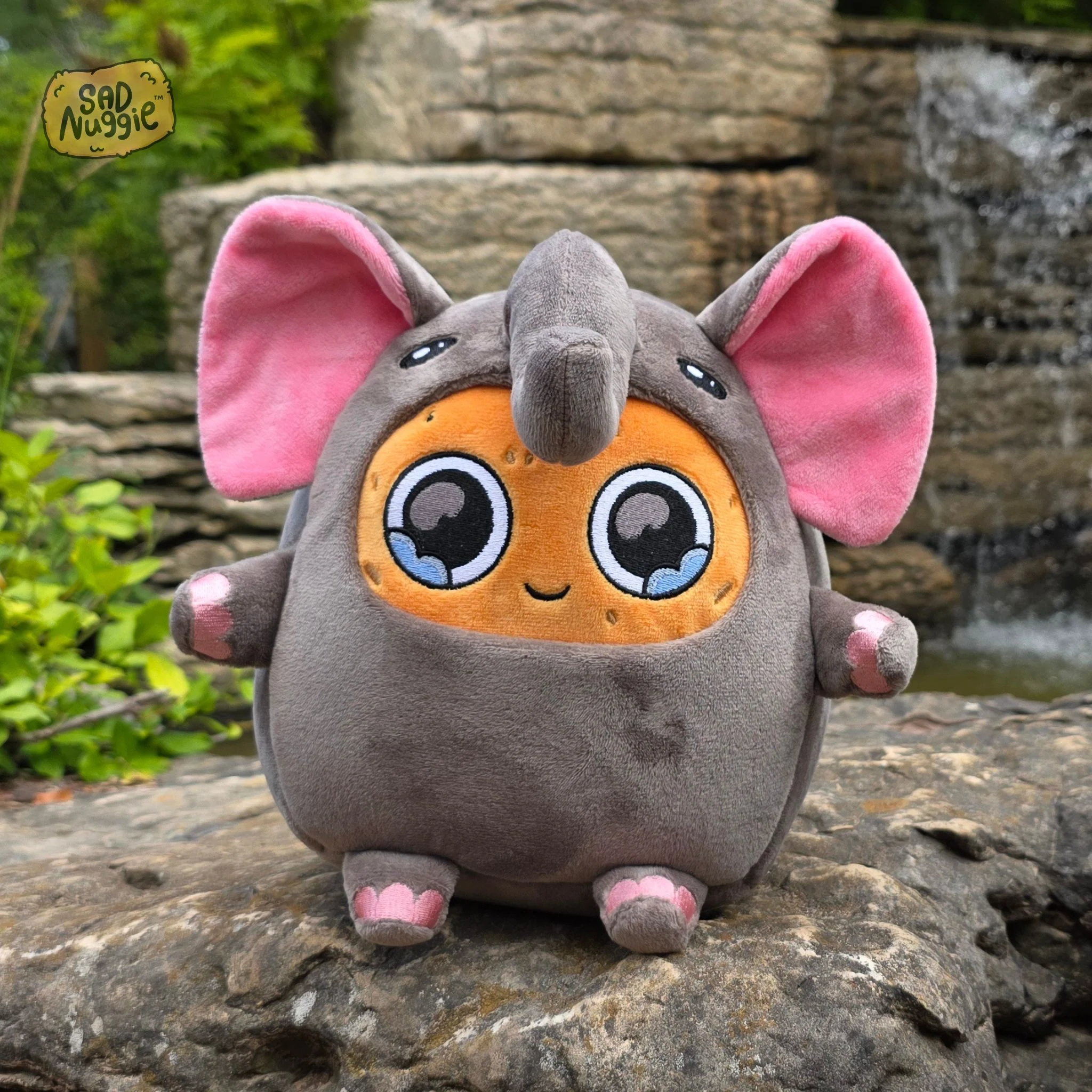 Elephant Sad Nuggie Plush - Image 3