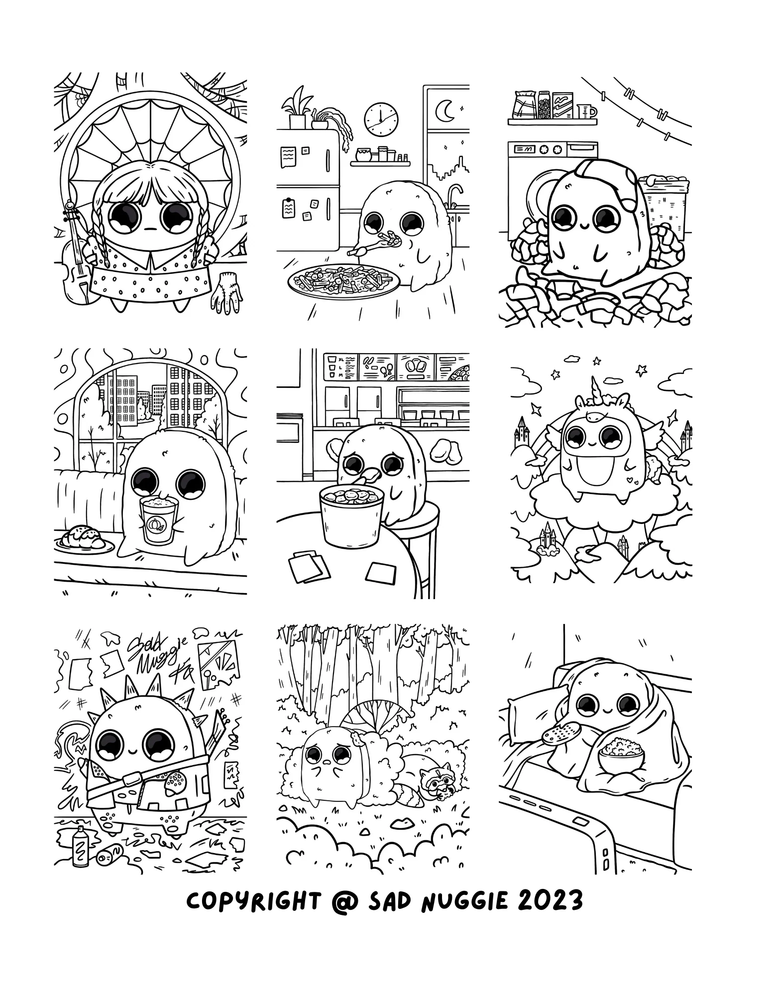 Sad Nuggie Coloring Book: Volume 1 (Digital Print File) - Image 4