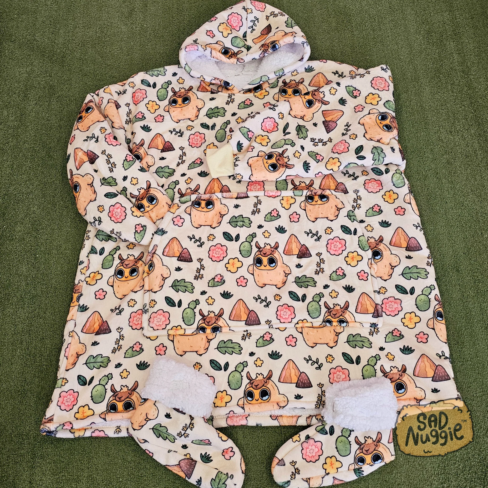 Sad Nuggie Llama Wearable Blanket