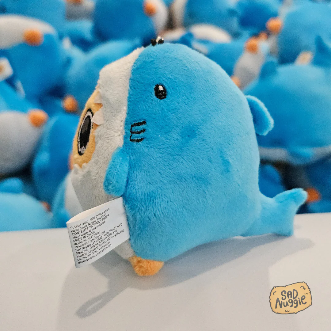 Shark Mini Sad Nuggie Keychain - Image 4