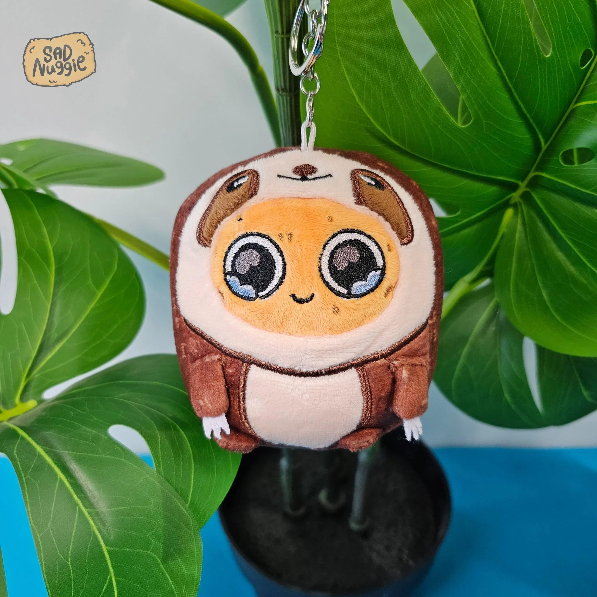 Sloth Mini Sad Nuggie Keychain