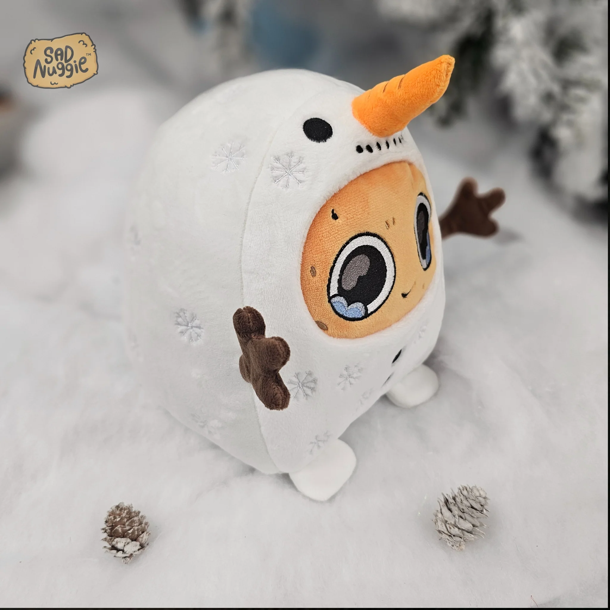 Snowman Sad Nuggie Plush - Image 3