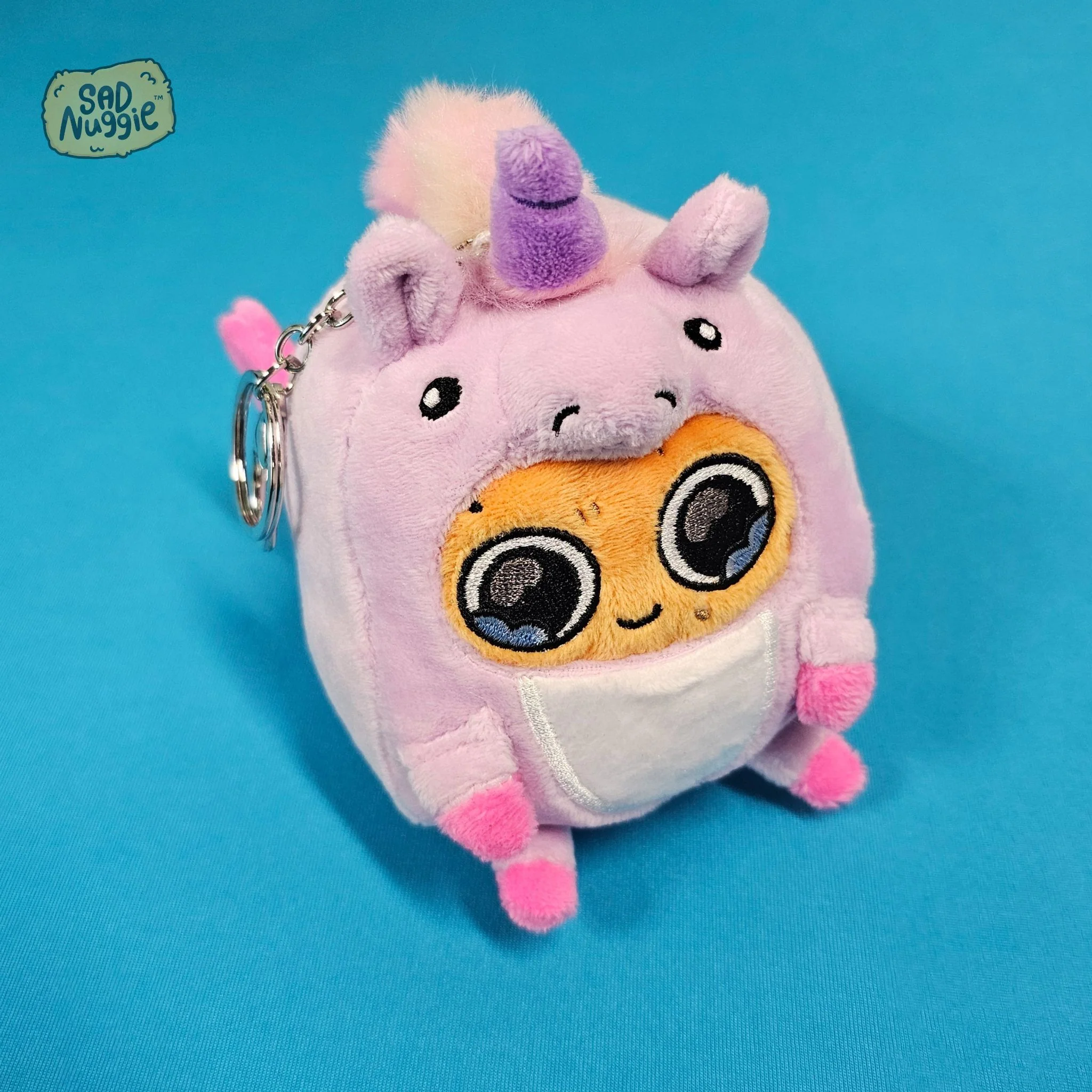Unicorn Mini Sad Nuggie Keychain - Image 4